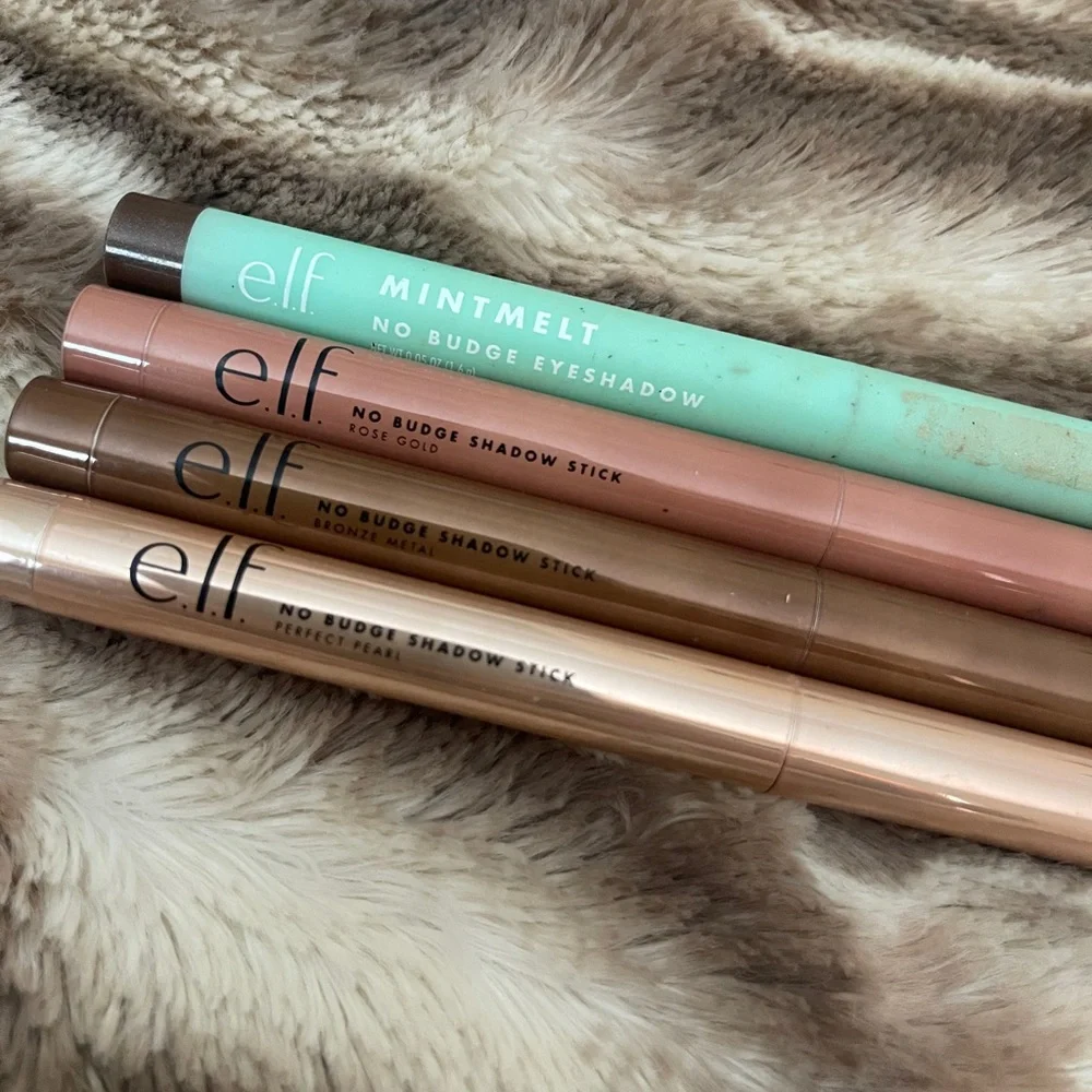 ELF e.l.f. No Budge Eyeshadow Sticks Bundle Lot of 4